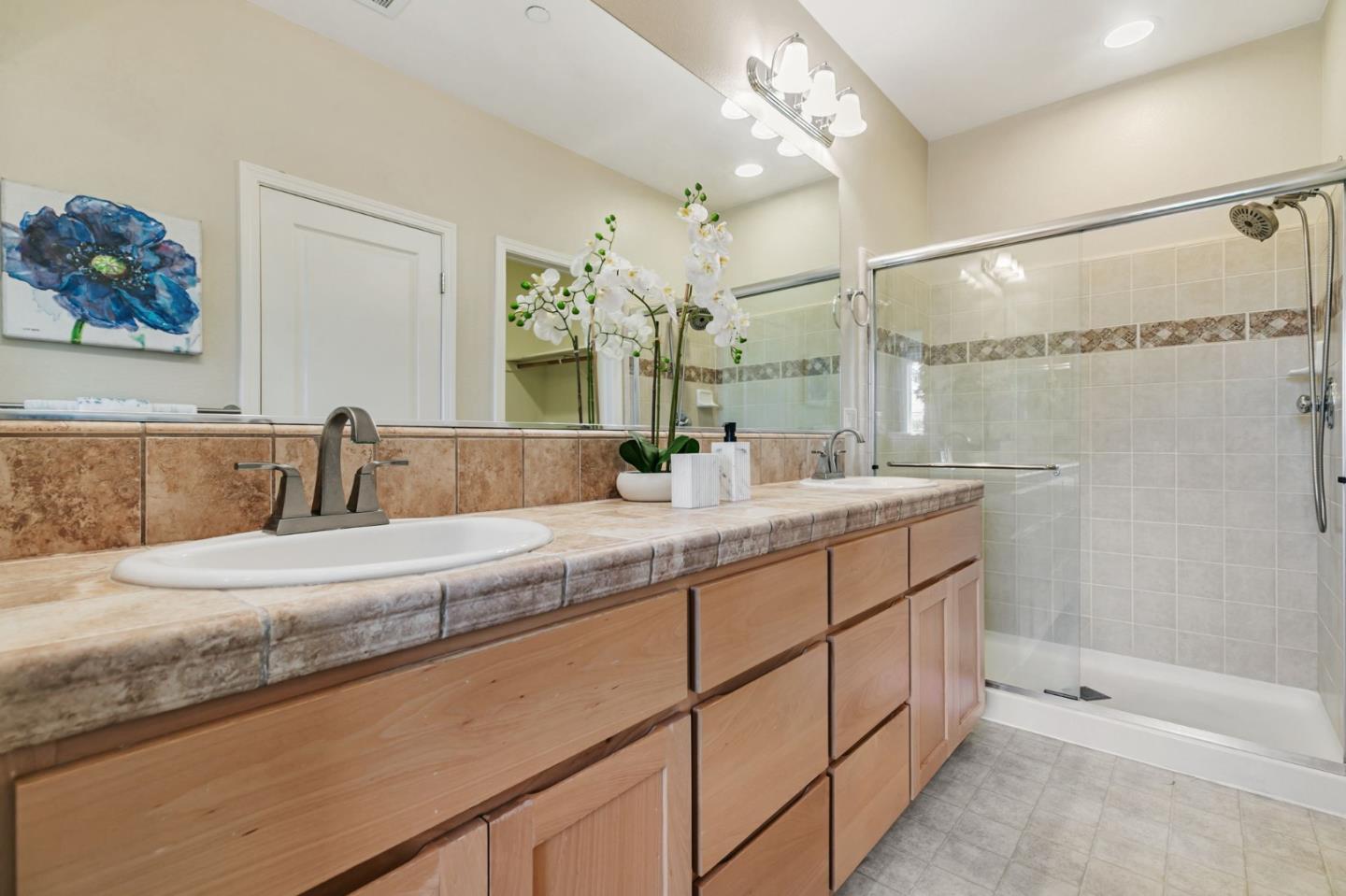 2070 Almaden Road San Jose, CA 95125 - Photo 35 of 49 a bathroom with a sink double vanity and a mirror