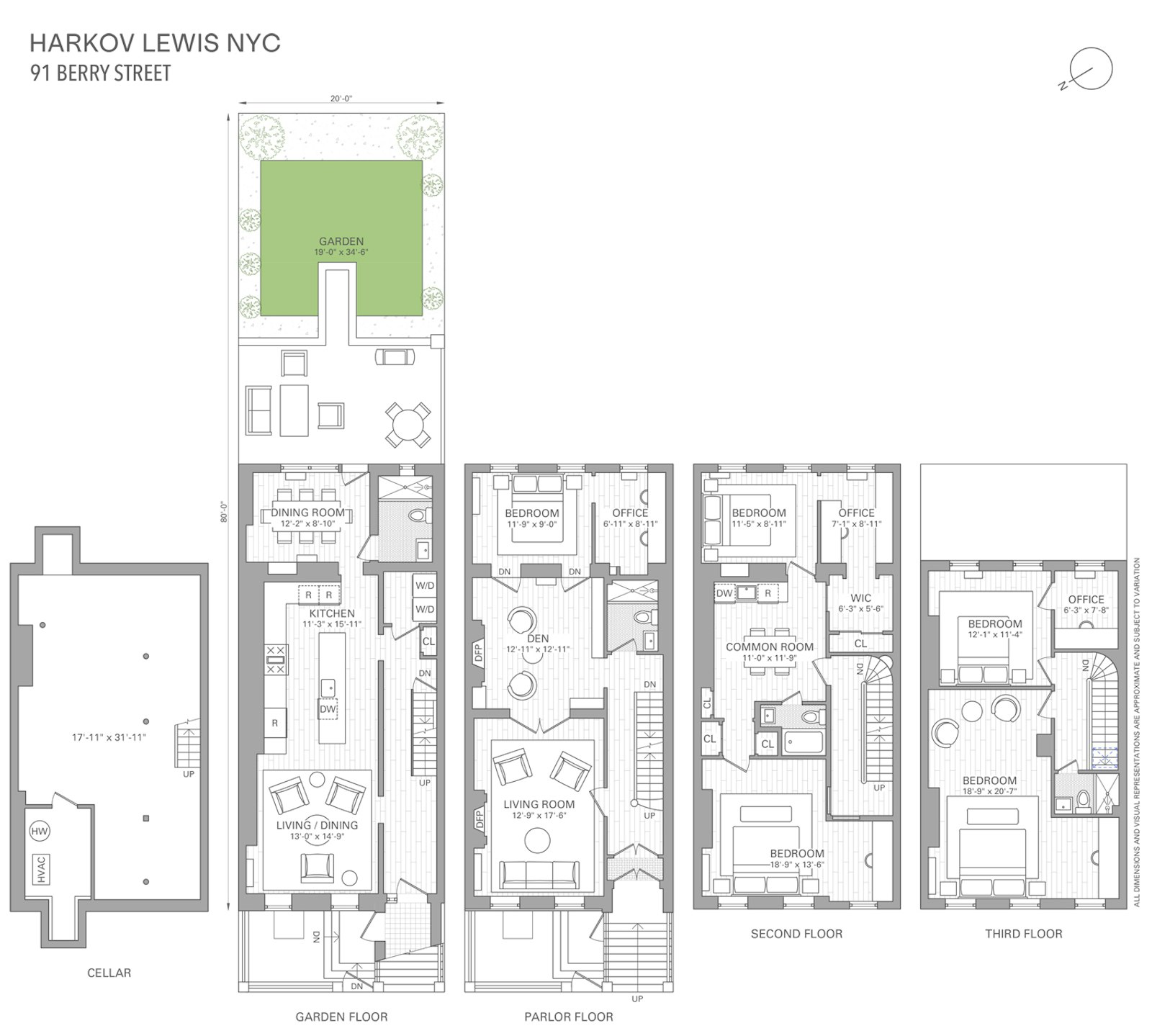 91 Berry Street Brooklyn, NY 11249 - Photo 14 of 14 a picture of a floor plan