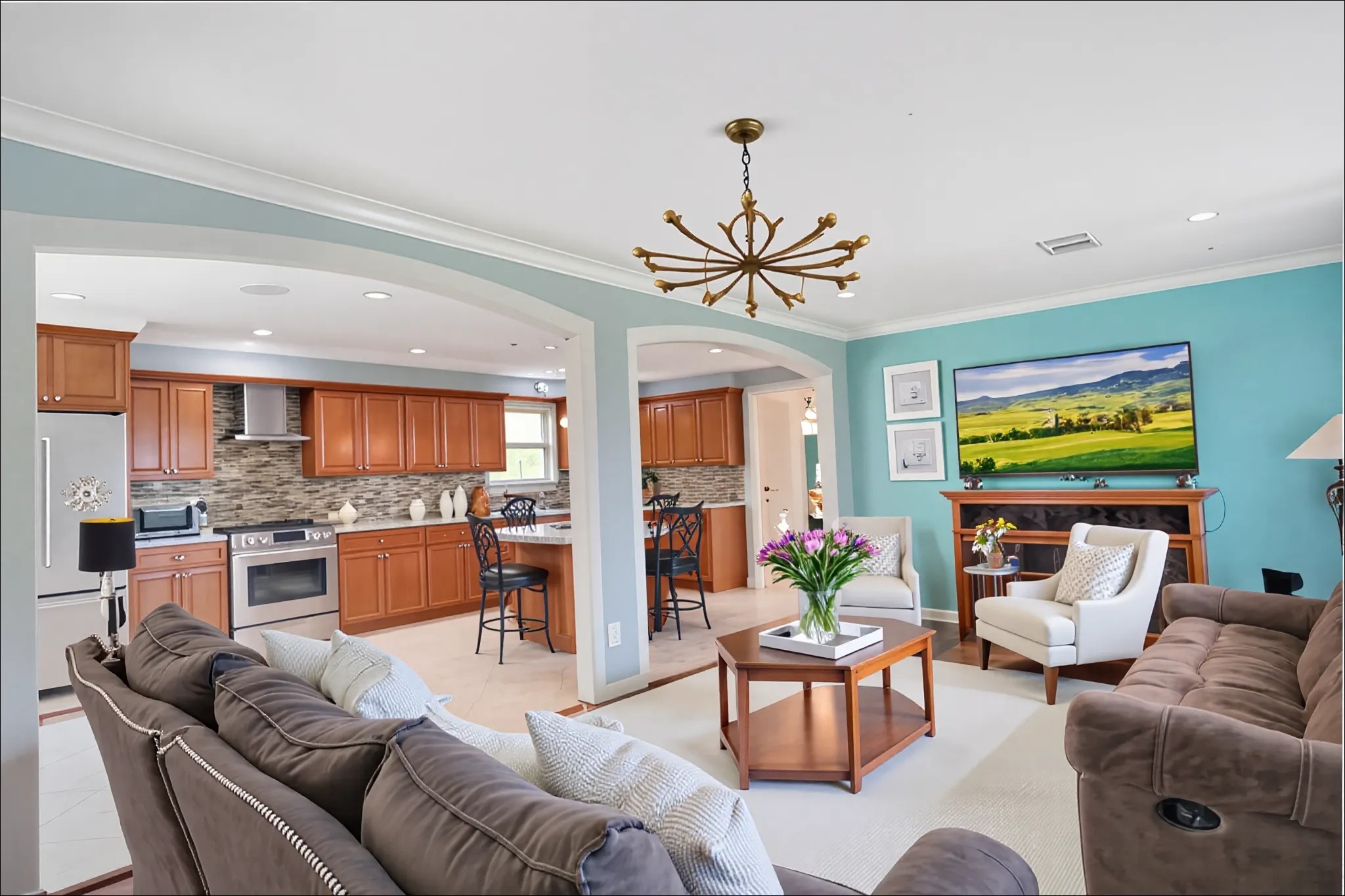 4920 Almeda Genoa Road Houston, TX 77048 - Photo 12 of 29 a living room with furniture kitchen view and a large window