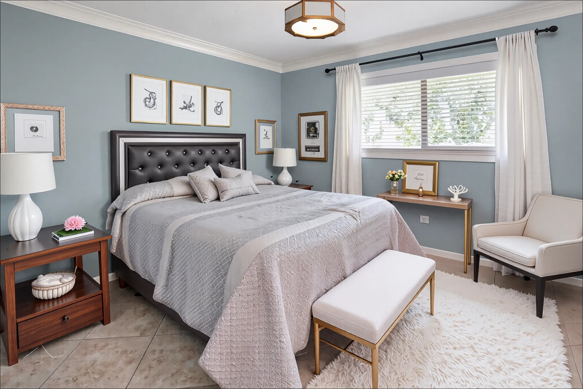 4920 Almeda Genoa Road Houston, TX 77048 - Photo 16 of 29 a bedroom with a bed a chair and a large window