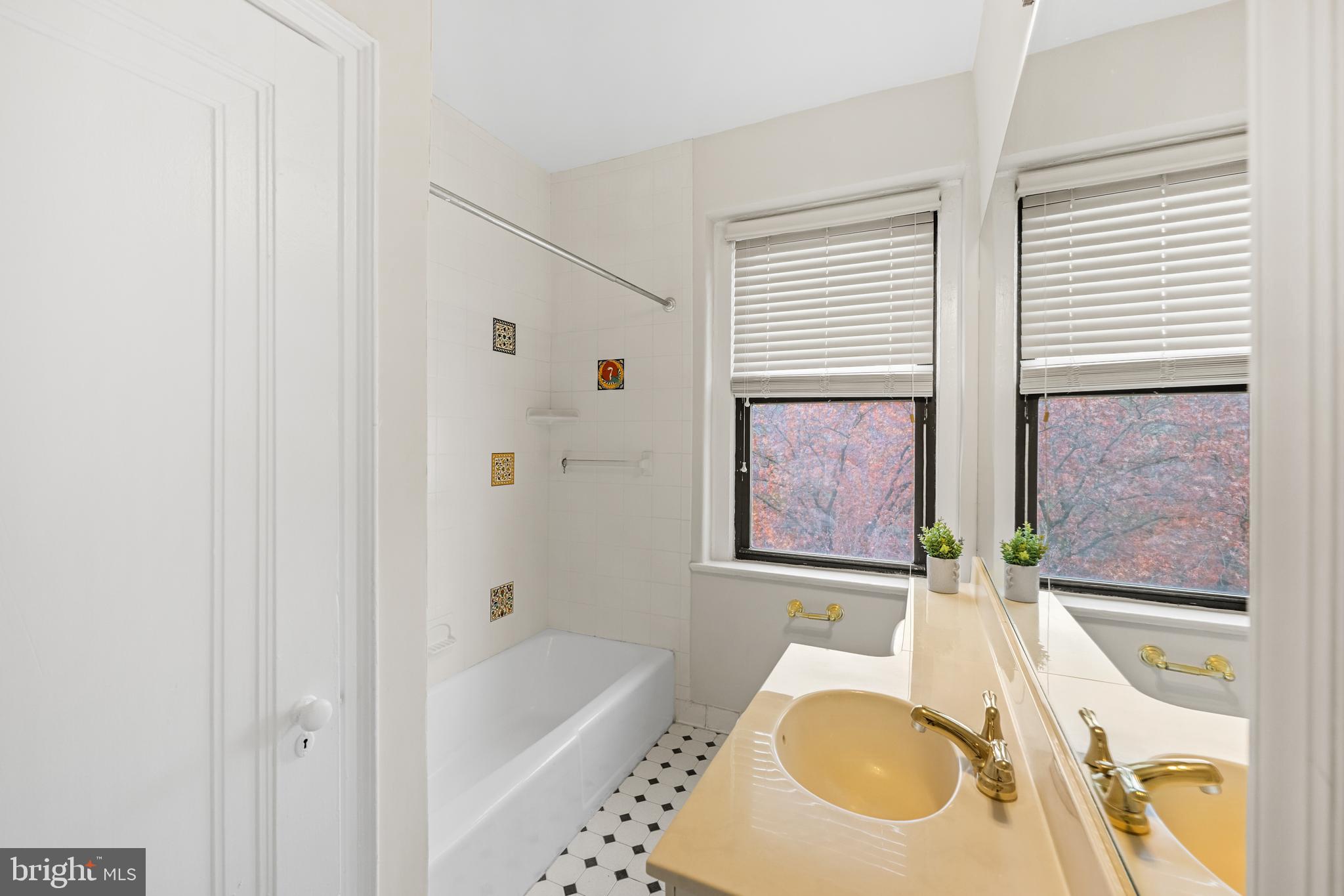 4701 Connecticut Avenue Northwest, Unit 501 Washington, DC 20008 - Photo 18 of 28 a bathroom with a sink a bathtub and a shower