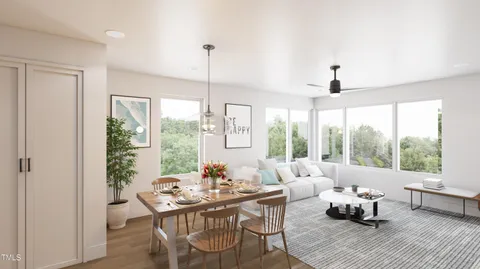 a living room with furniture and window