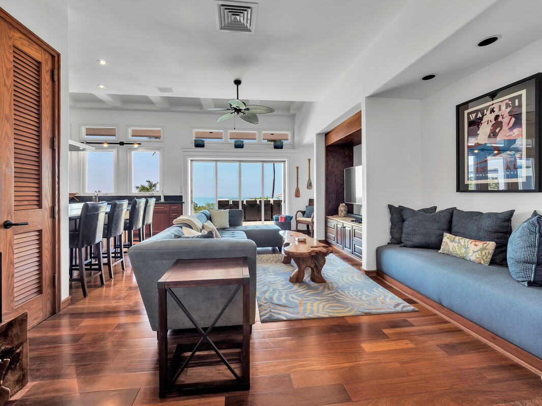 59-128 Olomana Road Kamuela, HI 96743 - Photo 13 of 30 a living room with furniture kitchen view and a table