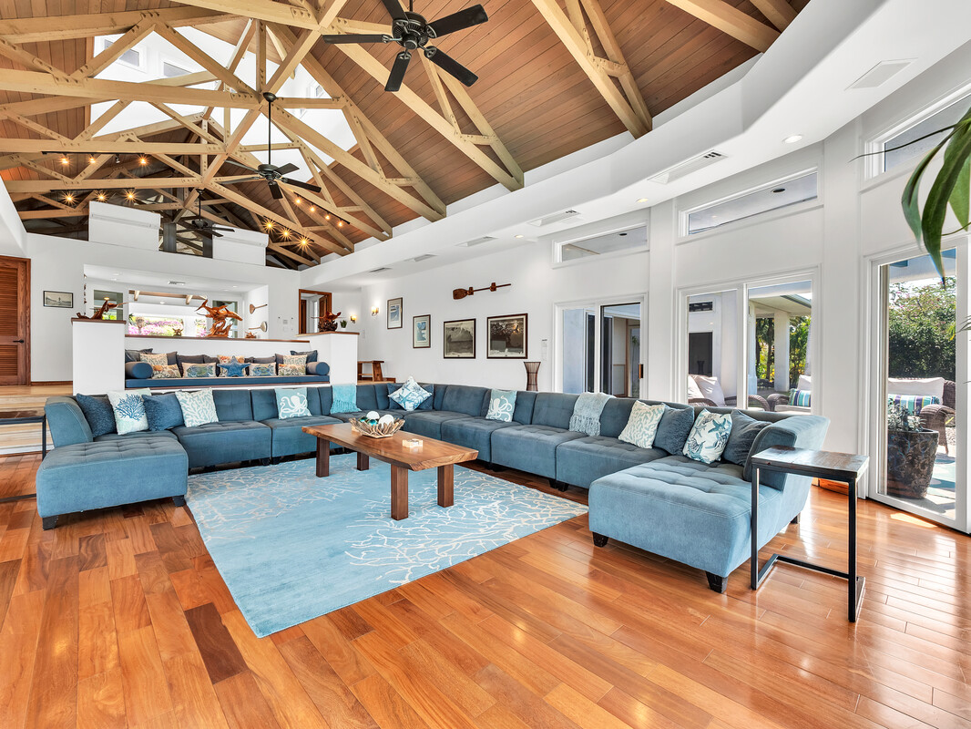59-128 Olomana Road Kamuela, HI 96743 - Photo 8 of 30 a living room with furniture and a wooden floor