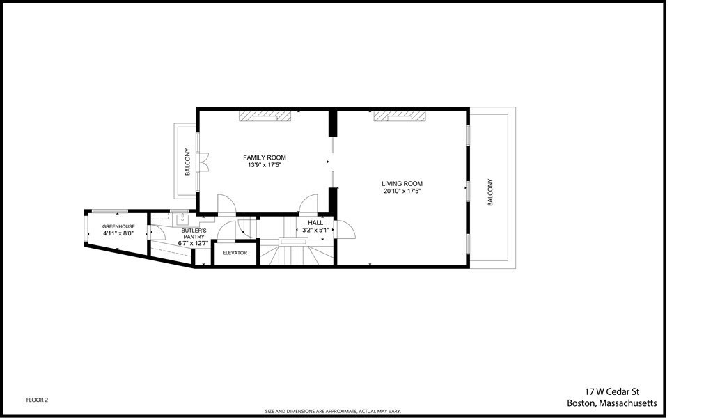 17 West Cedar Street Boston, MA 02108 - Photo 40 of 42 a picture of a floor plan