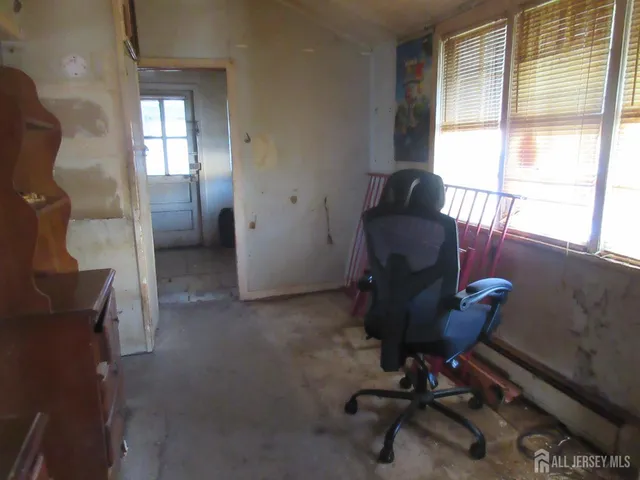 a view of workspace with a window