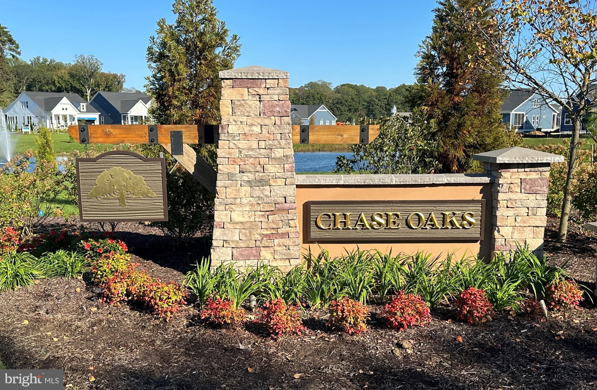 30078 Chase Oaks Drive Lewes, DE 19958 - Photo 17 of 17 a street sign that is sitting in front of flowers
