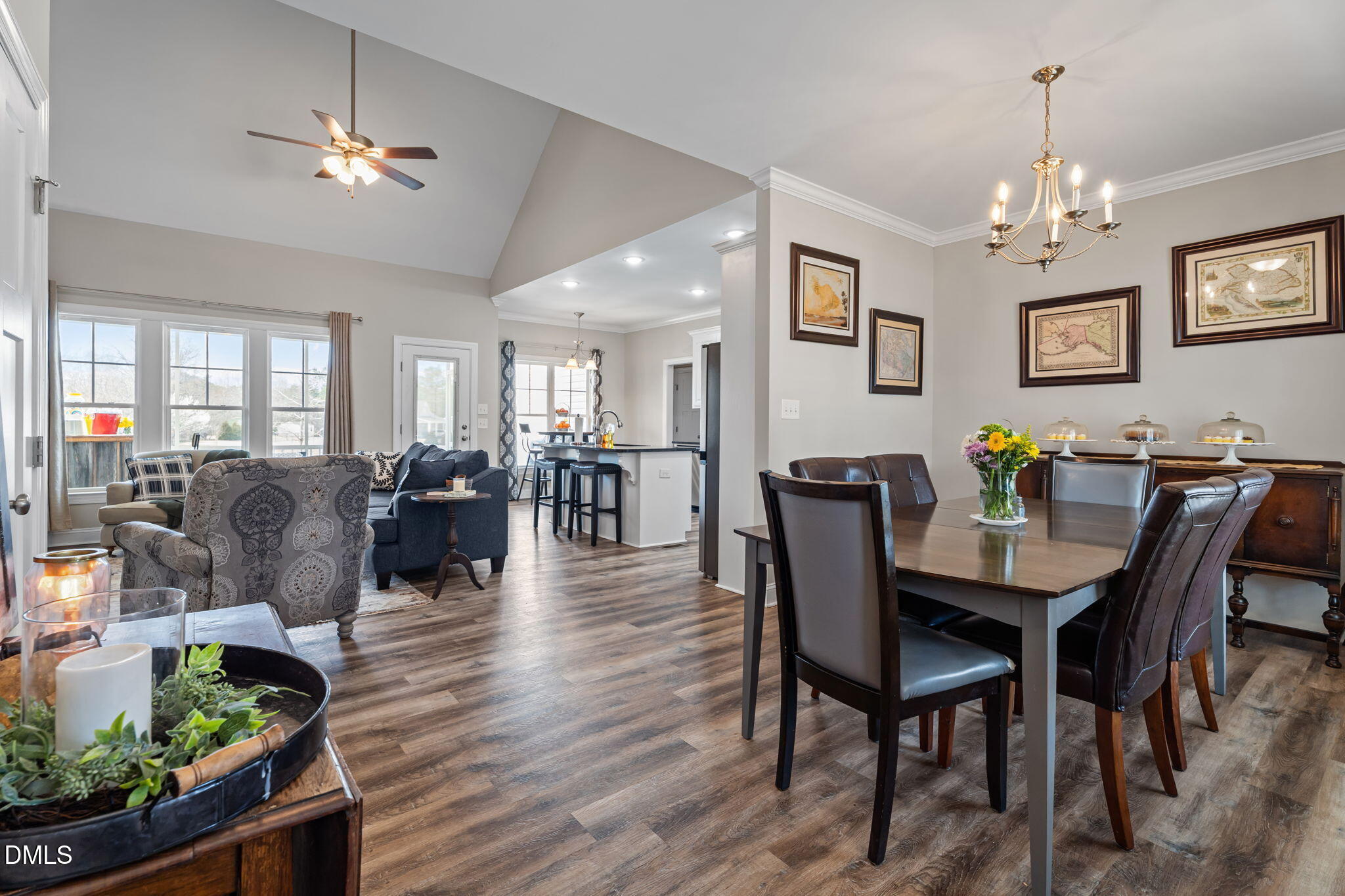 8772 Surrey Top Road Bailey, NC 27807 - Photo 3 of 42 a view of a dining room with furniture and wooden floor