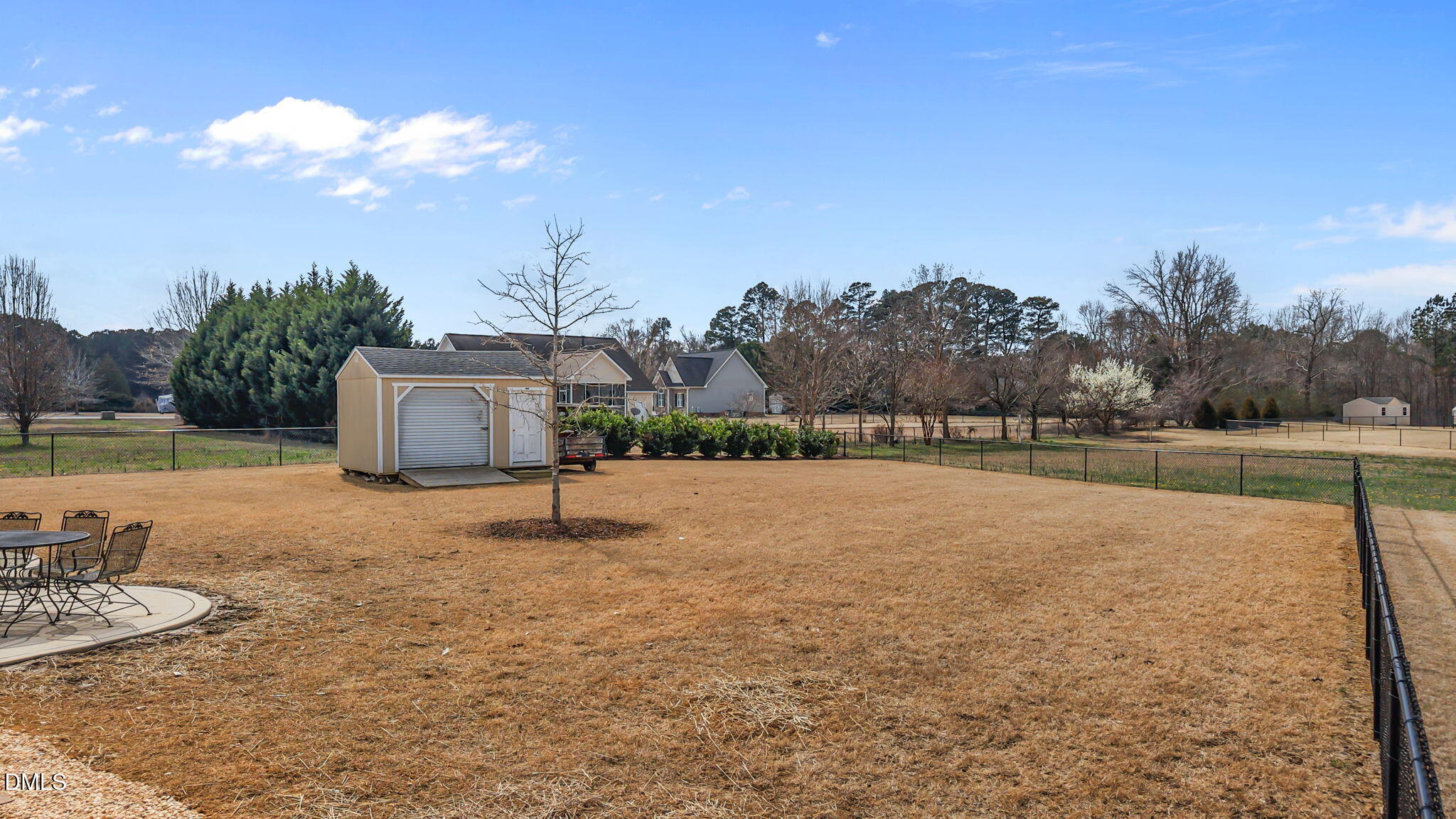 8772 Surrey Top Road Bailey, NC 27807 - Photo 35 of 42 a backyard of a house with lots of green space and lake view in back