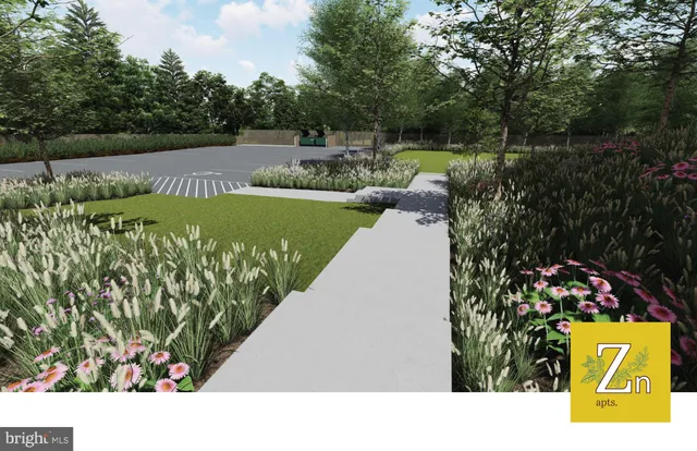 a picture of a park with some trees