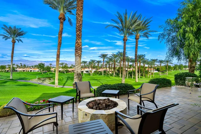 a view of a patio with garden and patio