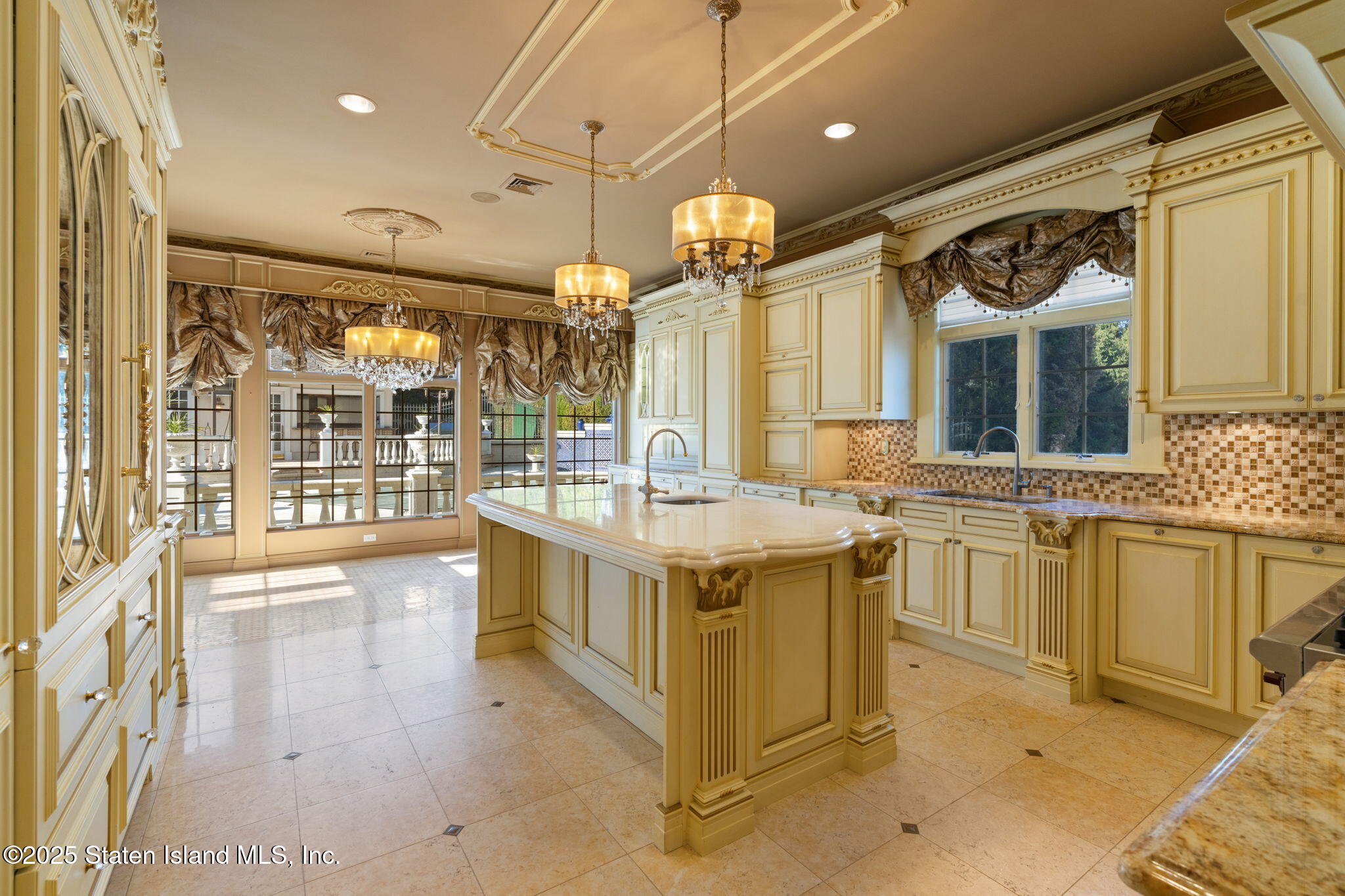 51 Romer Road Staten Island, NY 10304 - Photo 17 of 94 a bathroom with a granite countertop sink and a large mirror