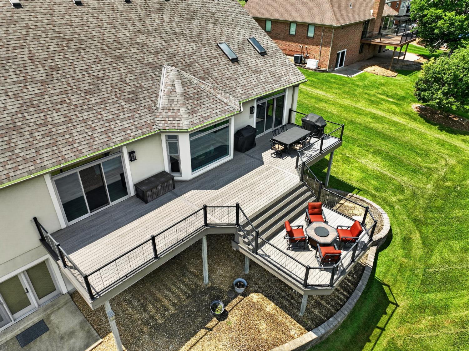 20980 State Line Road Lawrenceburg, IN 47025 - Photo 75 of 99 Aerial view of two level deck