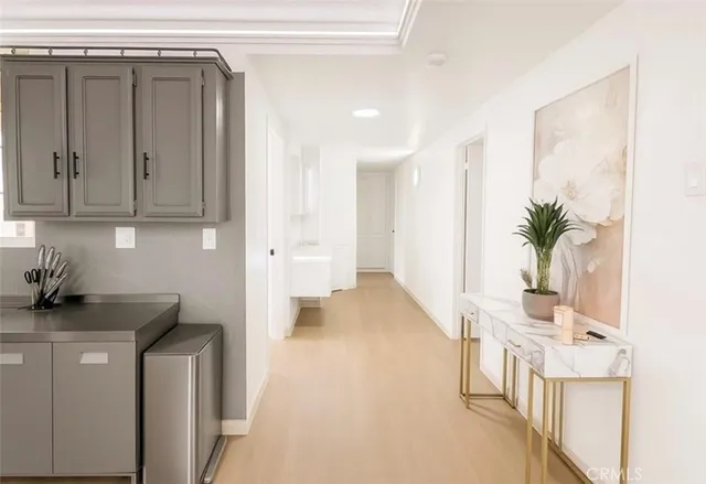 a view of kitchen and dining room