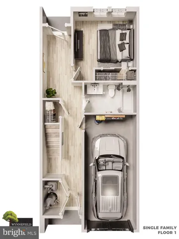 a kitchen with a stove and a microwave