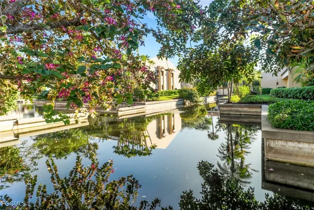 a view of a lake with a house