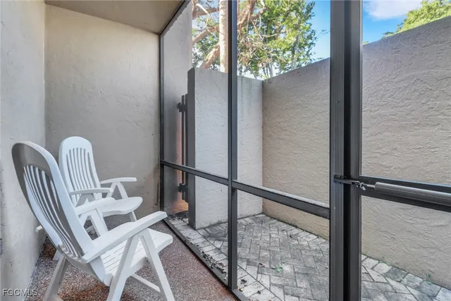 a view of balcony and workspace