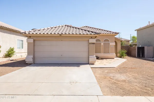a front view of a house