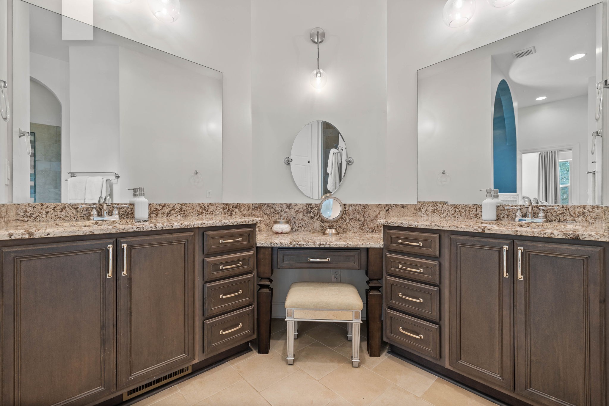 312 Cedar Street Lebanon, TN 37087 - Photo 24 of 69 a spacious bathroom with a granite countertop sink and a mirror
