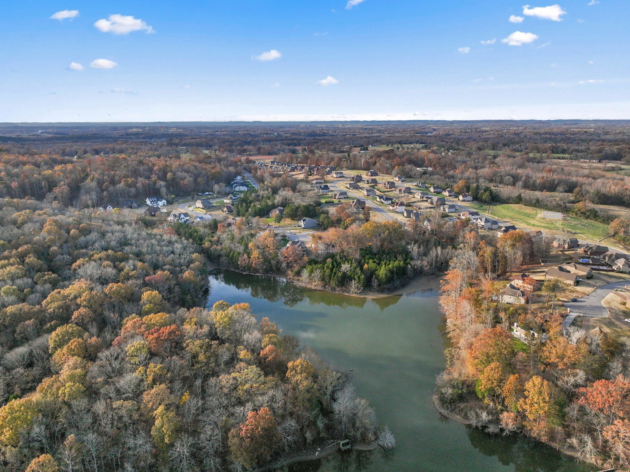 312 Cedar Street Lebanon, TN 37087 - Photo 61 of 69 an aerial view of residential houses with outdoor space and lake view