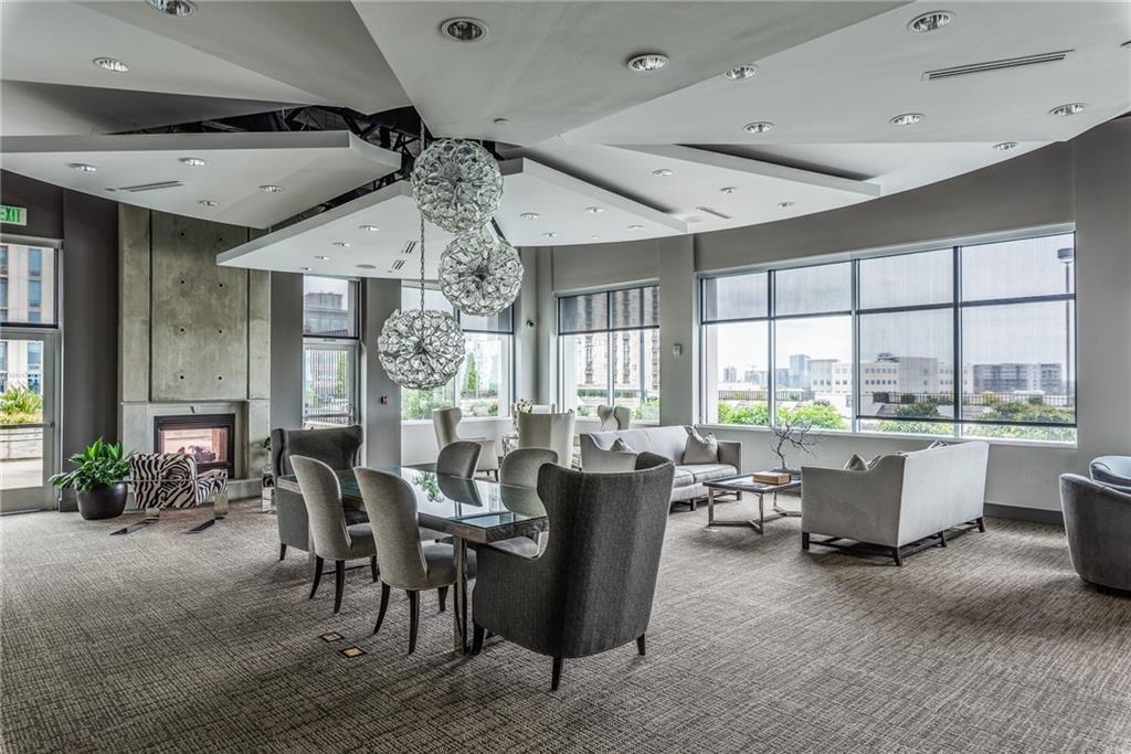 250 Pharr Road Northeast, Unit 1816 Atlanta, GA 30305 - Photo 32 of 36 a view of a dining room with furniture window and outside view