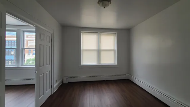 an empty room with a window