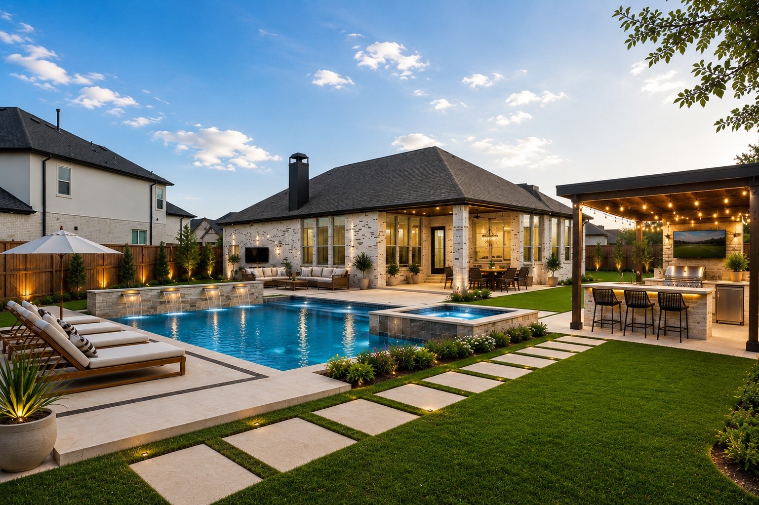 10319 Bison Drive Rosharon, TX 77583 - Photo 16 of 16 Virtually designed backyard oasis using AI!