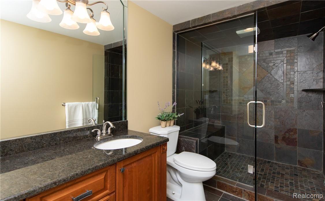1056 Autumnview Drive Rochester, MI 48307 - Photo 41 of 44 Lower Level Full Bath with Elegant Finishes