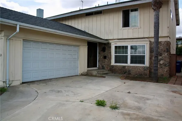 a front view of a house
