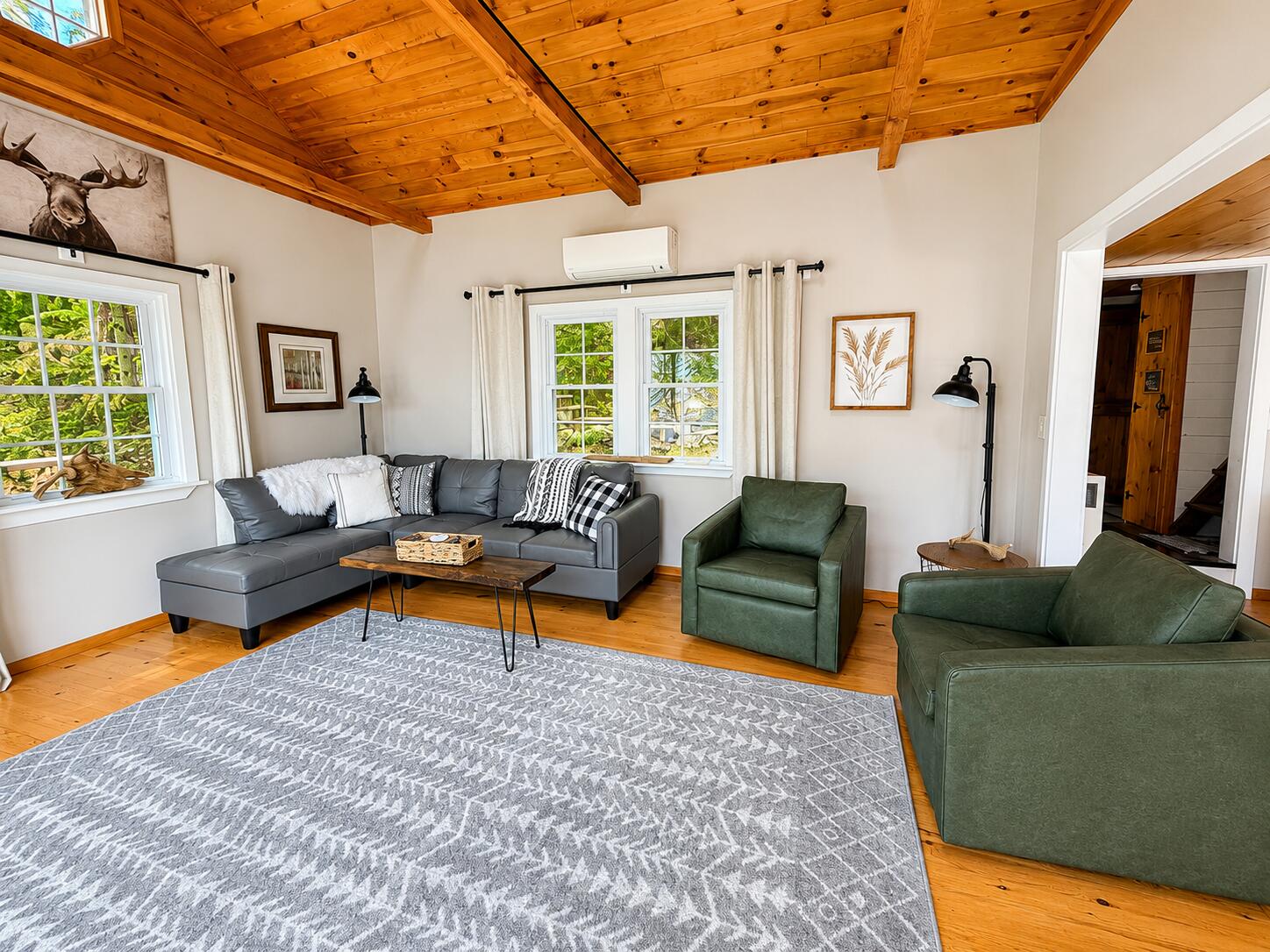 687 West Shore Road Otis, ME 04605 - Photo 26 of 55 Cozy Living Room With High Ceiling