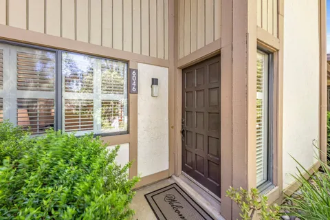 a view of front door of house