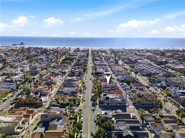 an aerial view of multiple house