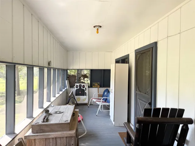 a view of yard with seating area