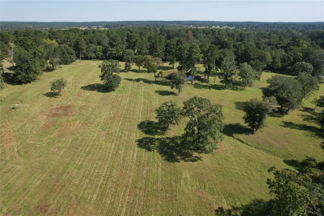 a view of a town with mountains in the background