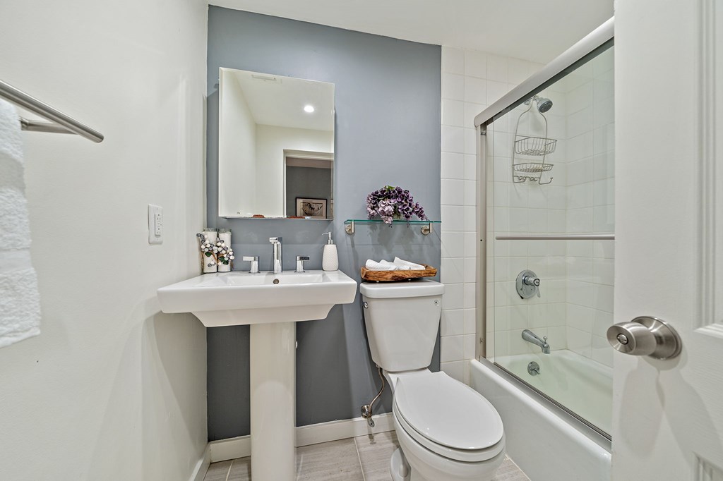 23 Claflin Road, Unit 1 Brookline, MA 02445 - Photo 29 of 41 a bathroom with a sink toilet and shower