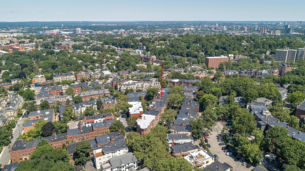 23 Claflin Road, Unit 1 Brookline, MA 02445 - Photo 38 of 41 an aerial view of a city with lots of residential buildings