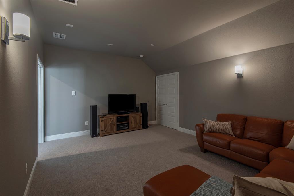 16650 Nightshade Road Frisco, TX 75033 - Photo 34 of 40 a living room with furniture and a flat screen tv
