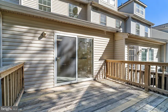 a view of wooden deck