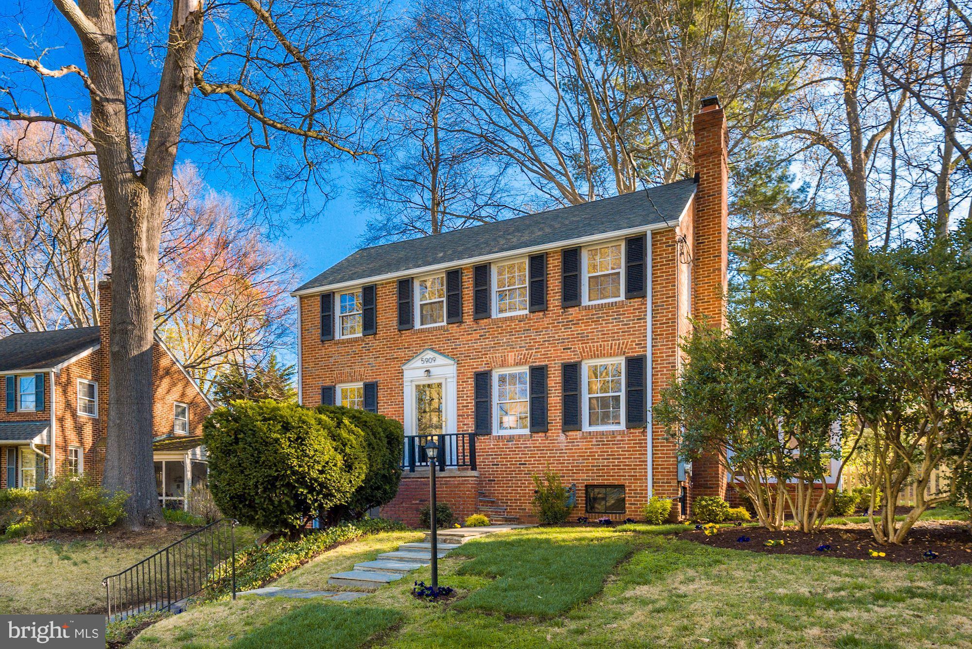 5909 Gloster Road Bethesda, MD 20816 - Photo 2 of 39 Beautiful all brick colonial; a Wood Acres classic