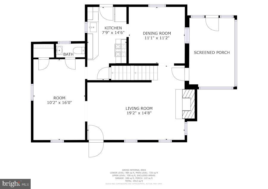 5909 Gloster Road Bethesda, MD 20816 - Photo 38 of 39 Main Level Floor Plan