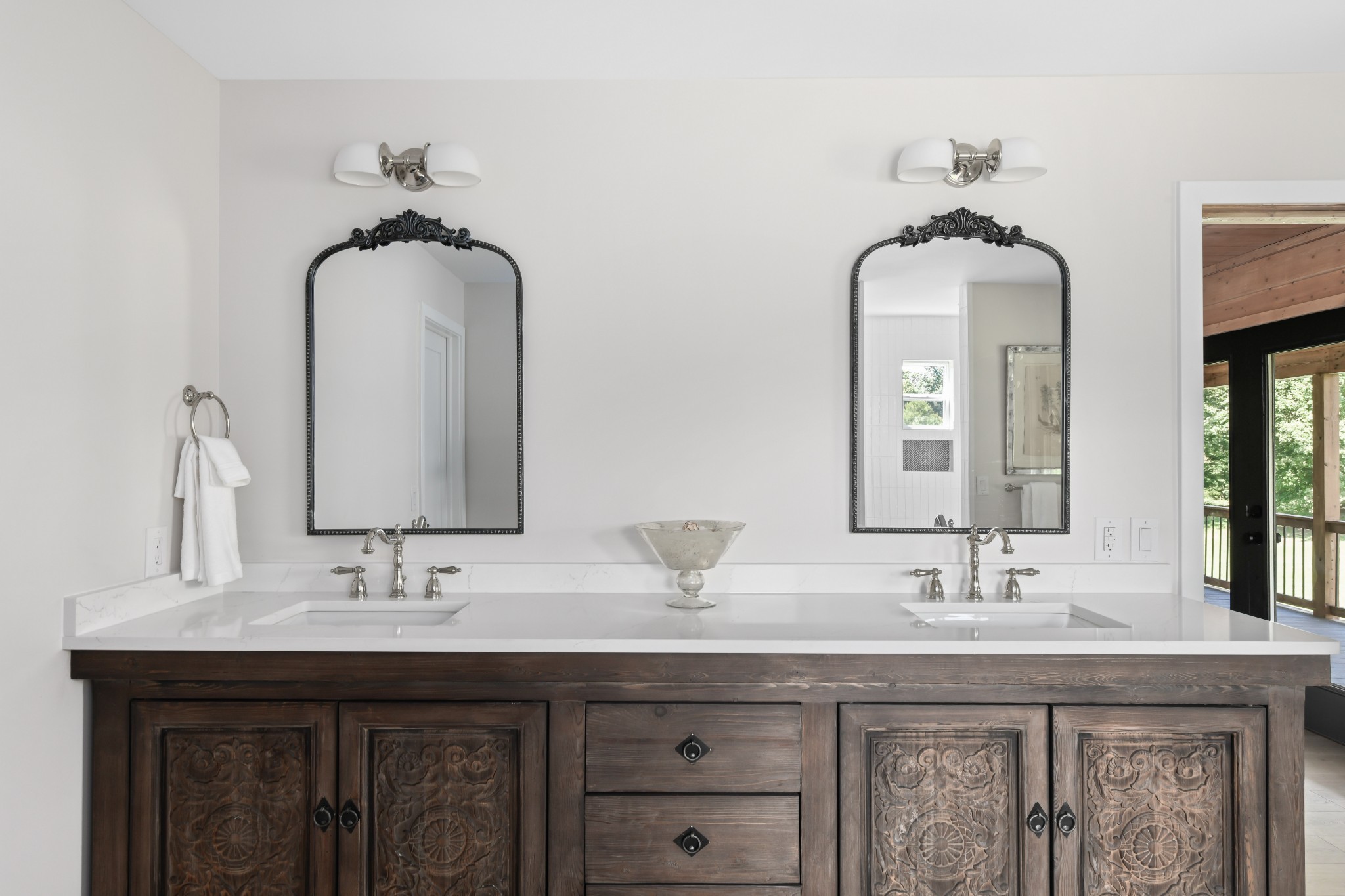 7720 Smith Road Primm Springs, TN 38476 - Photo 18 of 37 a bathroom with double vanity sinks and a mirror