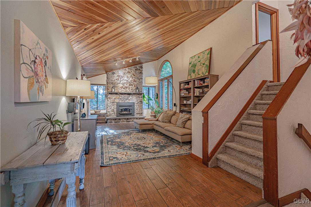 110 Mountain Park Road Allentown, PA 18103 - Photo 5 of 22 a view of entryway livingroom and hall with wooden floor
