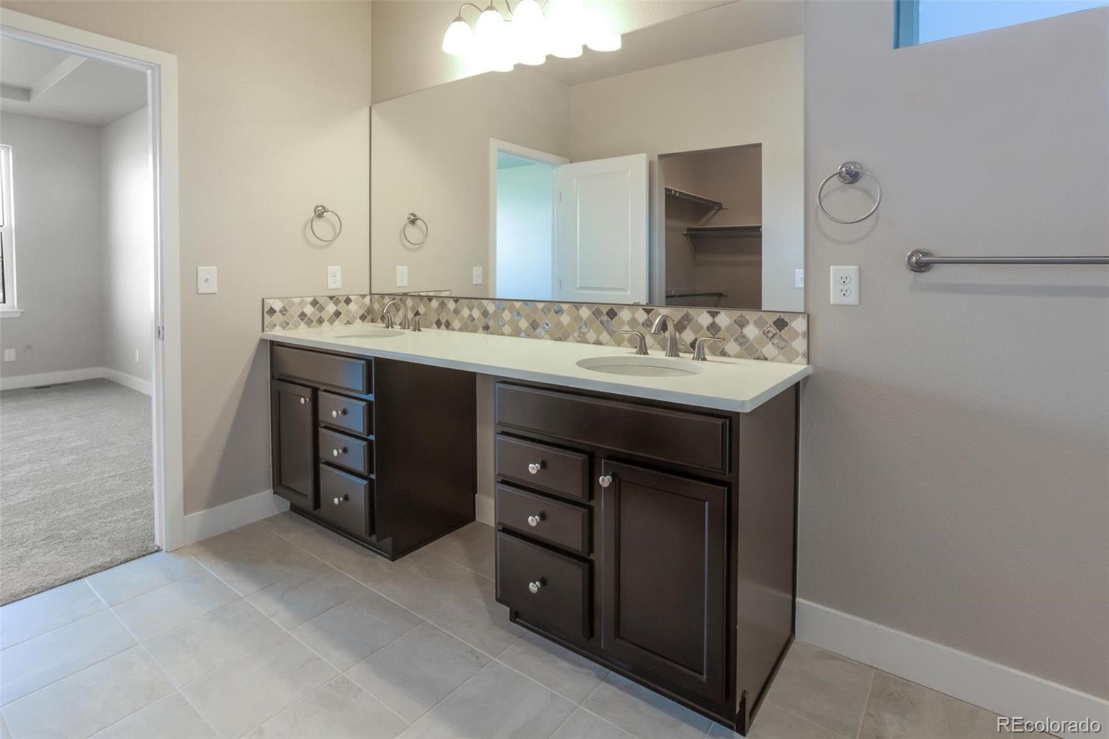 6768 Castello Street Timnath, CO 80547 - Photo 13 of 38 a bathroom with a sink and a mirror
