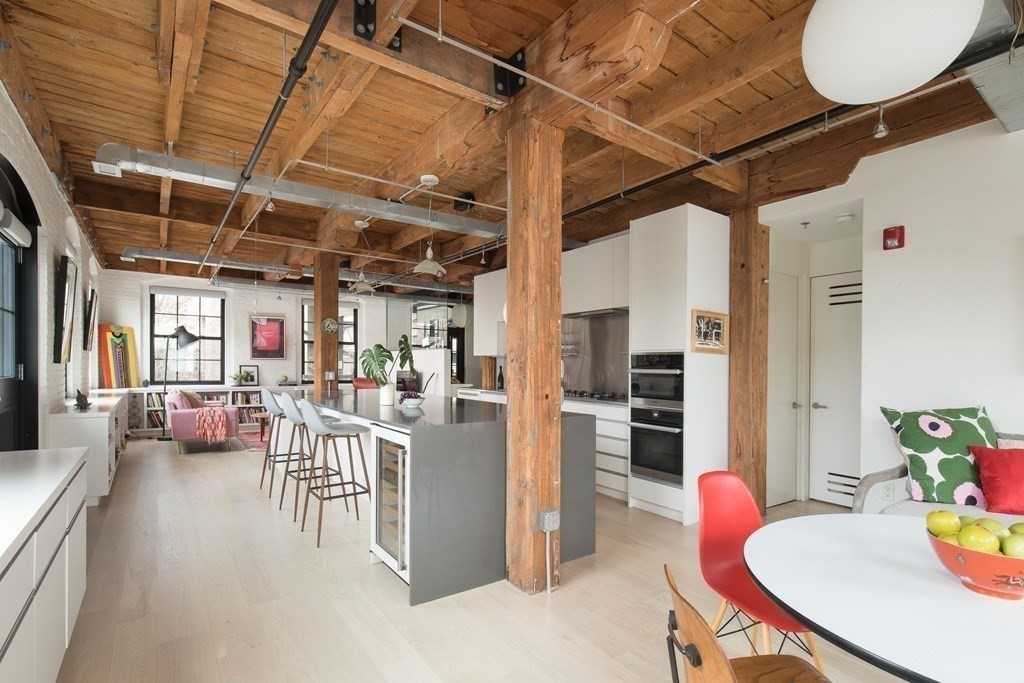1 Tannery Brook Row, Unit 2A Somerville, MA 02144 - Photo 8 of 18 a view of a dining room with furniture