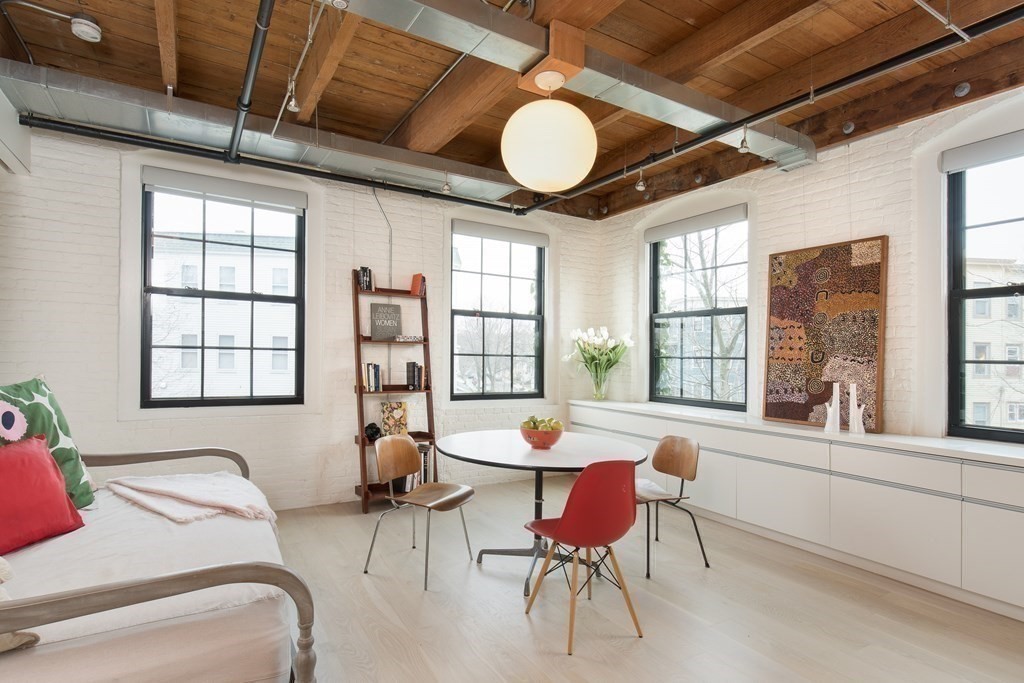 1 Tannery Brook Row, Unit 2A Somerville, MA 02144 - Photo 10 of 18 a living room with furniture and a large window