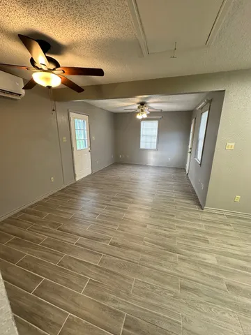 a view of a livingroom with a window