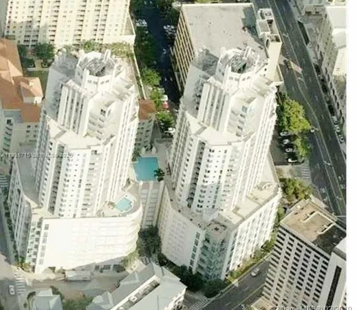 a view of a tall building