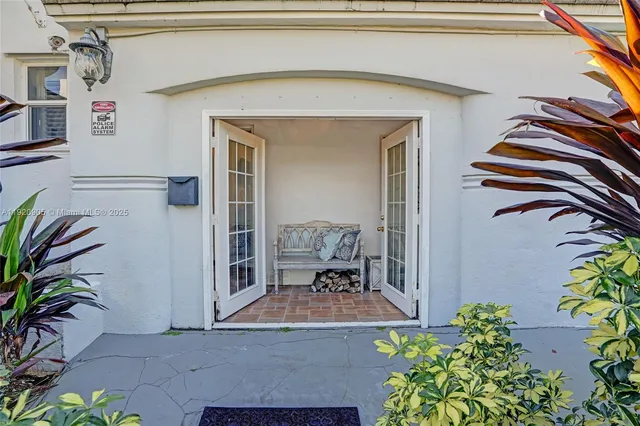 a view of front door of house