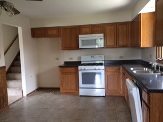 8714 Raintree Road Tinley Park, IL 60487 - Photo 2 of 13 a kitchen with a sink stove and microwave