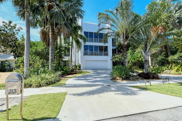 a view of a yard with plants